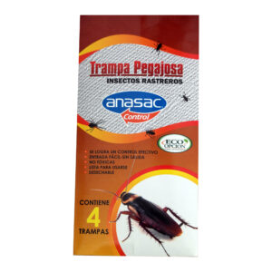 TRAMPA PEGAJOSA INSECTOS RASTREROS X 4 UND