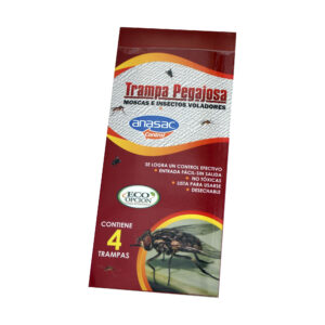 TRAMPA PEGAJOSA MOSCAS INSECTOS VOLADORES X 4 UND